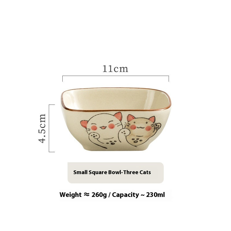 Restaurant Ceramic Tableware Retro Salad Bowl
