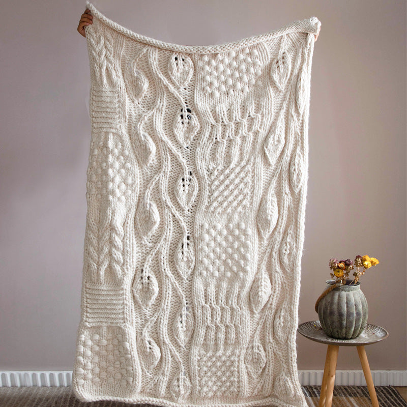 Hand-woven Thick Wool Blankets Sofa