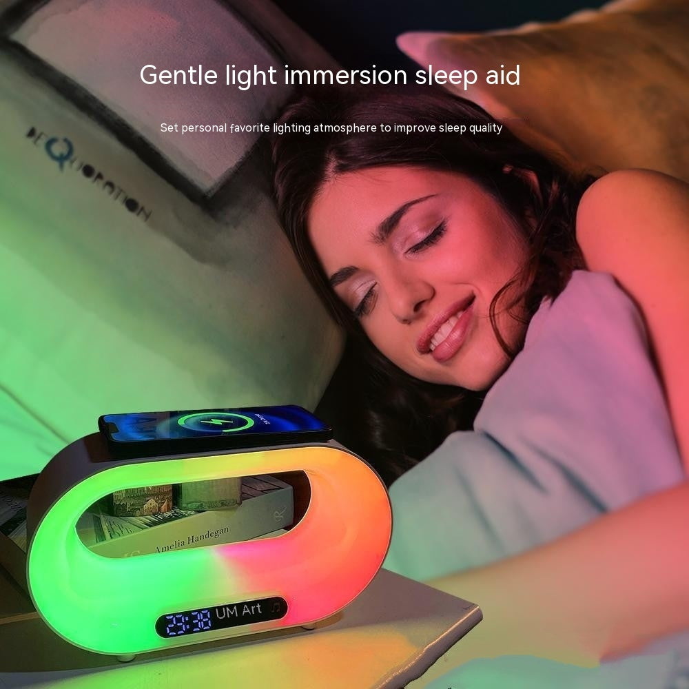 RGB Atmosphere Desk Lamp Smart Multifunctional Wireless Charger Alarm Clock